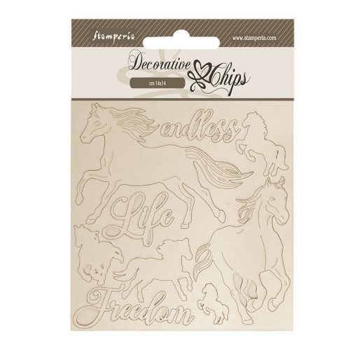 Stamperia Decorative Chips - Silent Sea - Horses