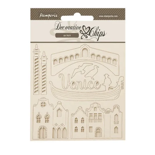 Stamperia Decorative Chips - Venice City of Art - Elements