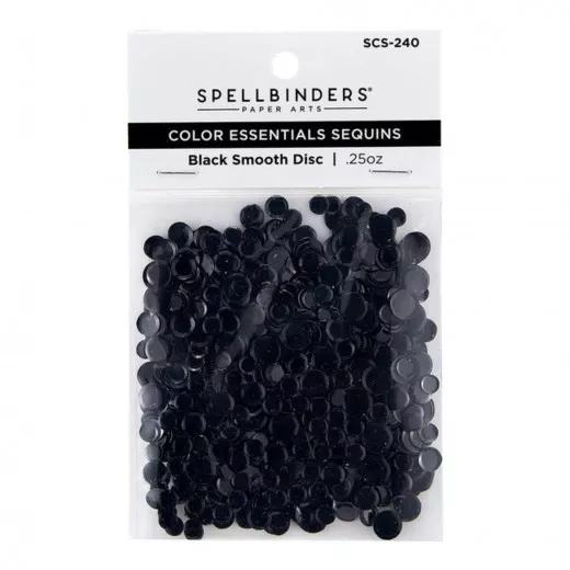 Spellbinders - Black Smooth Discs Sequins