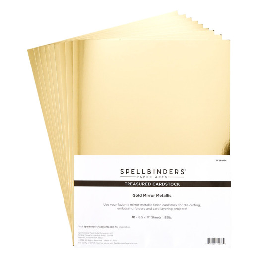 Spellbinders - Treasured Cardstock - Gold Mirror Metallic - 8,5x11 Inch