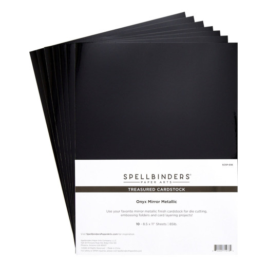 Spellbinders - Treasured Cardstock - Onyx Mirror Metallic - 8,5x11 Inch