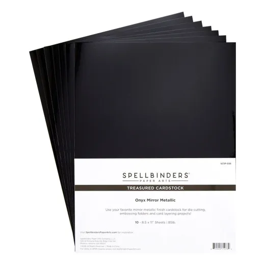 Spellbinders - Treasured Cardstock - Onyx Mirror Metallic - 8,5x11 Inch