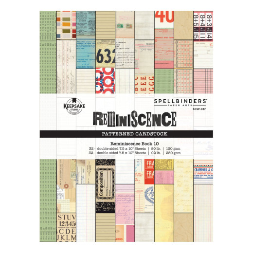 Spellbinders - Turn the Page - Reminiscence Book 10 - Patterned Cardstock by Esther Glas