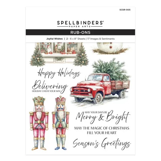 Spellbinders - Rub-On Sheets - Joyful Wishes