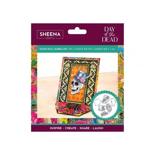 Stamp and Die Set - Day of the Dead - Sugar Skull Embellish