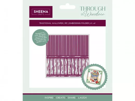 Embossing Folder - Through the Window - Traditional Wallpaper