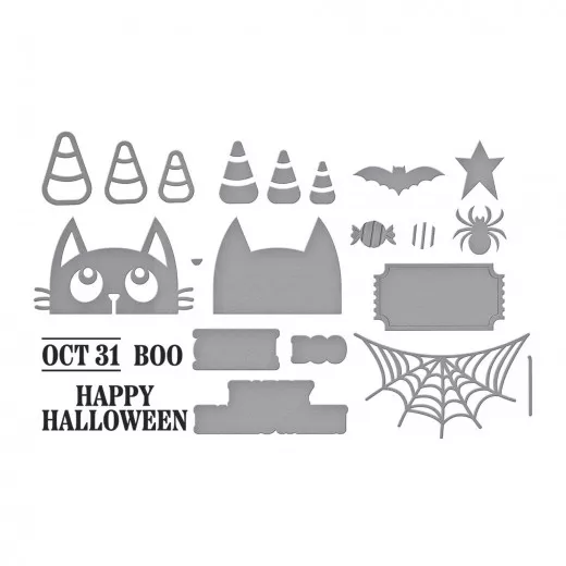 Spellbinders Clear Stamp & Die Set - Halloween Gifting