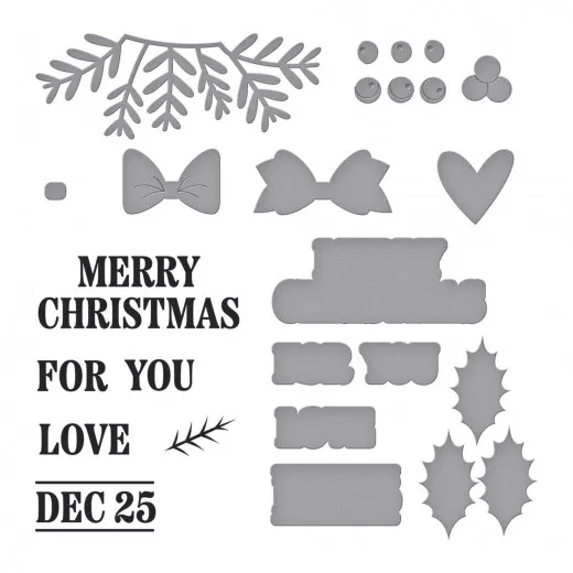 Spellbinders Clear Stamp & Die Set - Christmas Gifting