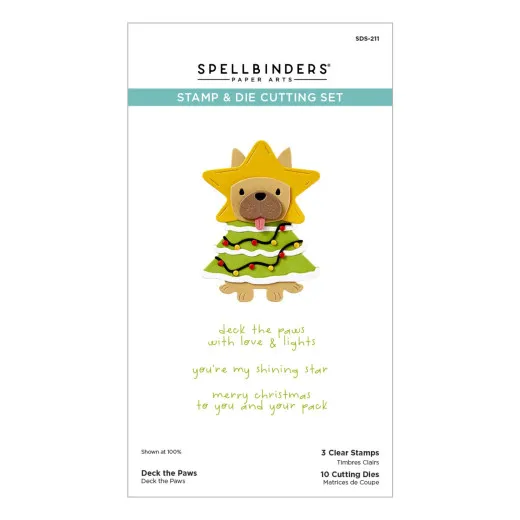 Spellbinders Clear Stamp & Die Set - Merry Mischief - Deck the Paws