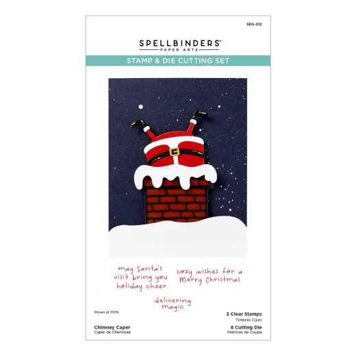 Spellbinders Clear Stamp & Die Set - Merry Mischief - Chimney Caper