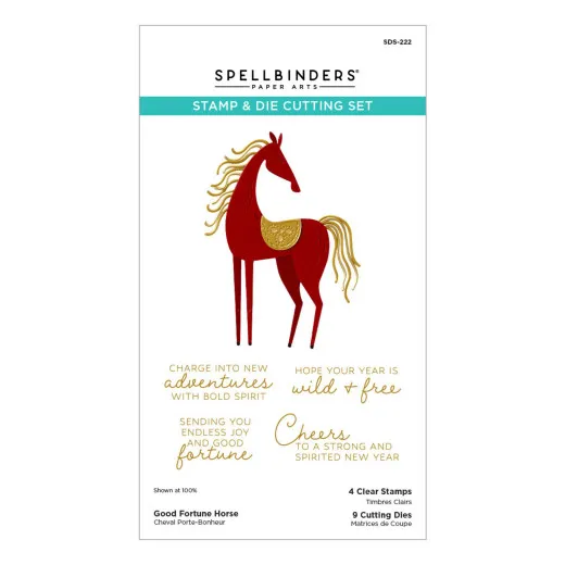 Spellbinders Clear Stamp & Die Set - Good Fortune Horse
