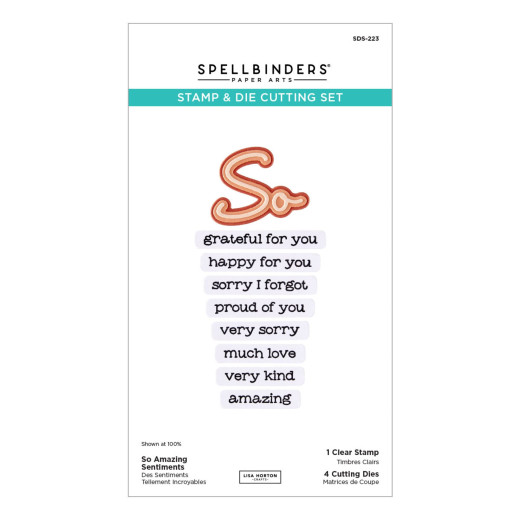 Spellbinders Clear Stamp & Die Set - Summertime - So Amazing Sentiments by Lisa Horton