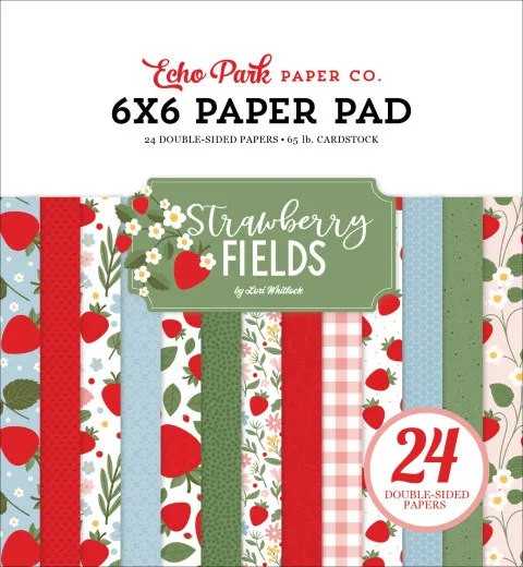 Strawberry Fields by Lori Whitlock - 6x6 Paper Pad