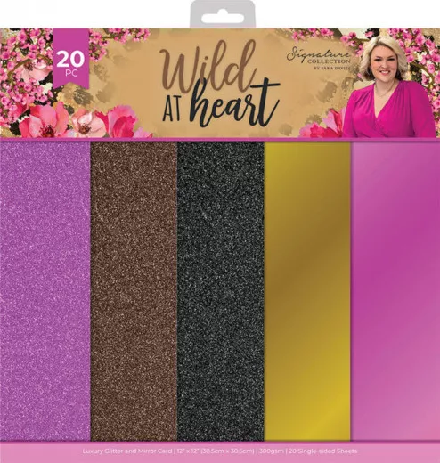 Wild at Heart - 12x12 Inch Luxury Glitter & Mirror Card Pack