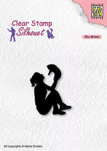 Clear Stamps - Silhouette Teenagers Katze