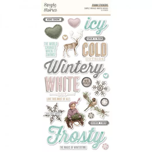 Simple Stories Foam Sticker - Winter Wood