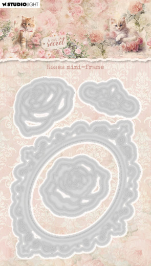 Studio Light - Cutting Dies - A Cat's Secret - Roses Mini-Frame