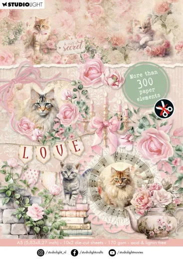 Studio Light - Die-Cut Paper Pad - A Cat's Secret