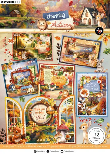 Studio Light A4 Card Making Pad - Charming Autumn
