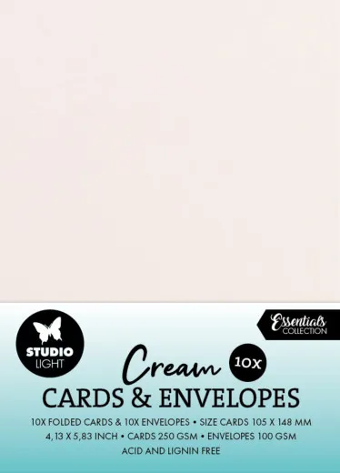 Studio Light - A6 Cards & Envelopes - Cream