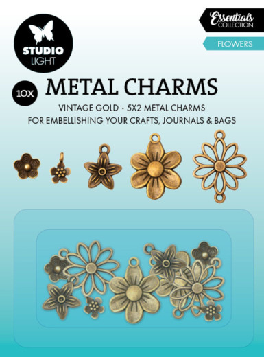Studio Light - Metal Charms - Flowers Essentials