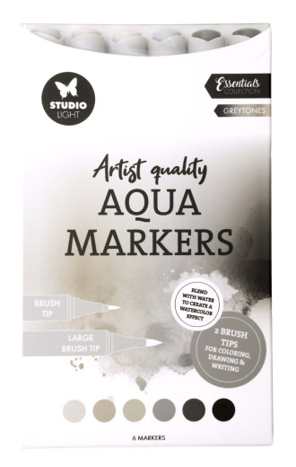 Studio Light - Aqua Markers - Greytones