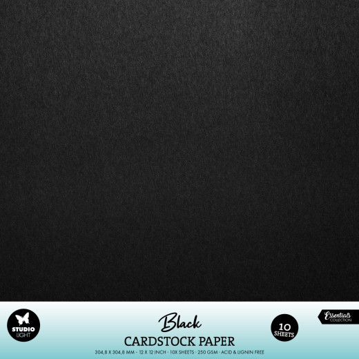 Studio Light 12x12 Cardstock Paper - Black
