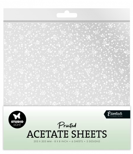 Studio Light Acetate Sheets -Essentials Nr. 08 - Snowflakes