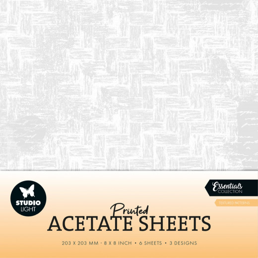 Studio Light - Printed Acetate Sheets - Essentials Nr. 11 - Textured Patterns