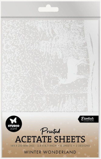 Studio Light - Printed Acetate Sheets - Winter Wonderland