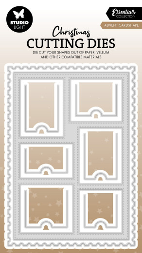 Studio Light - Christmas Cutting Dies - Advent Cardshape