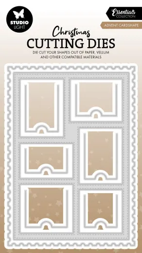 Studio Light - Christmas Cutting Dies - Advent Cardshape