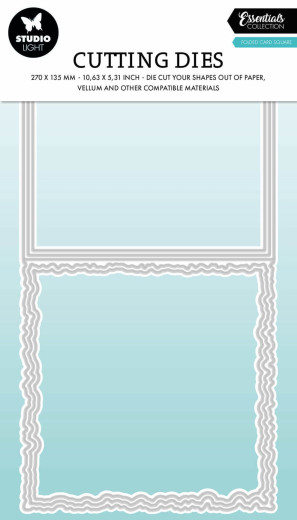 Studio Light - Essentials Cutting Dies - Torn Edge Cutting Die - Folded Card Square