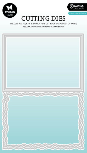 Studio Light - Essentials Cutting Dies - Torn Edge Cutting Die - Folded Card Rectangle