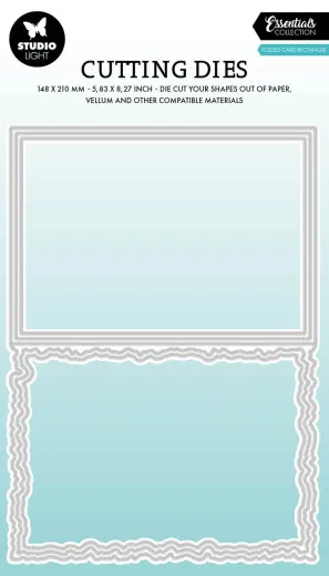 Studio Light - Essentials Cutting Dies - Torn Edge Cutting Die - Folded Card Rectangle
