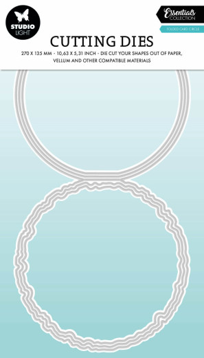 Studio Light - Essentials Cutting Dies - Torn Edge Cutting Die - Folded Card Circle