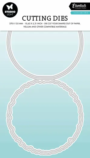 Studio Light - Essentials Cutting Dies - Torn Edge Cutting Die - Folded Card Circle