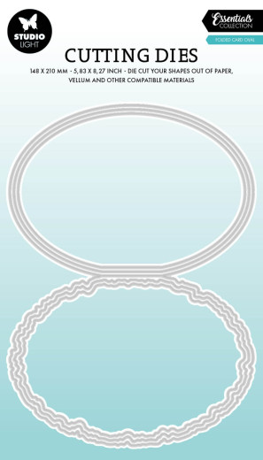Studio Light - Essentials Cutting Dies - Torn Edge Cutting Die - Folded Card Oval