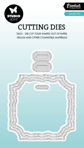 Studio Light - Essentials Cutting Dies - Torn Edge Cutting Die - Square Tag