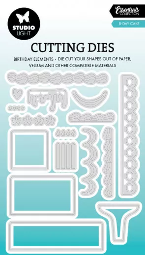 Studio Light - Cutting Dies - Essentials Nr. 934 - B-Day Cake