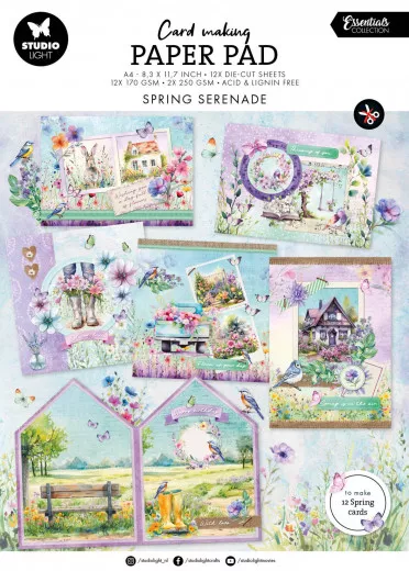 Studio Light A4 Card Making Pad - Essentials Nr. 15 - Spring Serenade