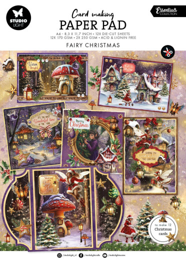 Studio Light A4 Card Making Pad - Essentials Nr. 19 - Fairy Christmas