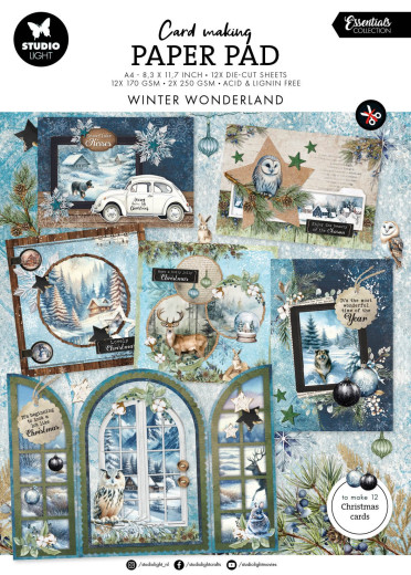 Studio Light A4 Card Making Pad - Essentials Nr. 20 - Winter Wonderland