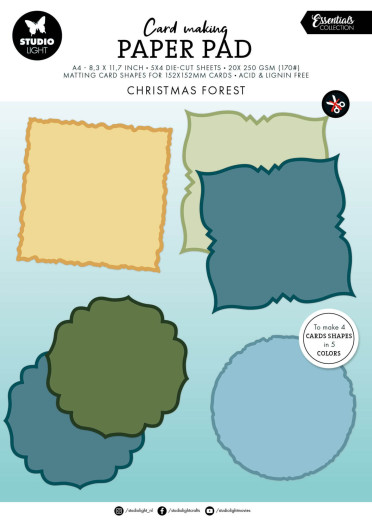 Christmas Forest - Card Shapes for 152x152mm Cards Essentials Card Making Pad