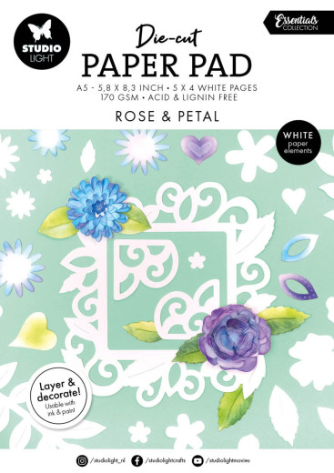 Studio Light - Die-Cut Paper Pad - Rose & Petal