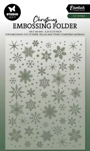 Studio Light Embossing Folder - Christmas Essentials Nr. 21 - Ice Crystals