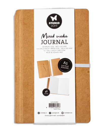 Studio Light - Mixed Media Journal A5 - Lay Flat Binding