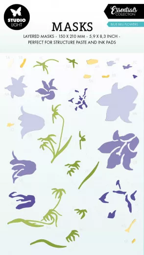 Studio Light - Masks / Stencils - Essentials Nr. 247 - Blue Bell Flowers