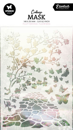 Studio Light - Masks / Stencils - Collage Cellection - Fluttering Flowers