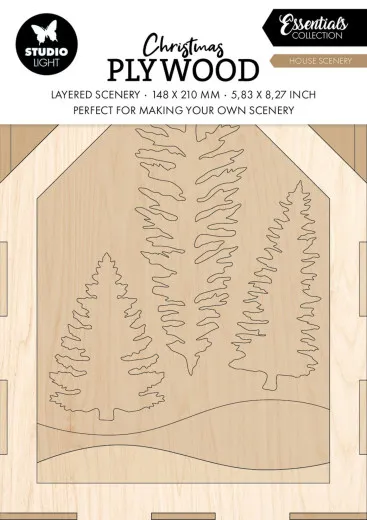 Studio Light - Christmas Plywood - House Scenery
